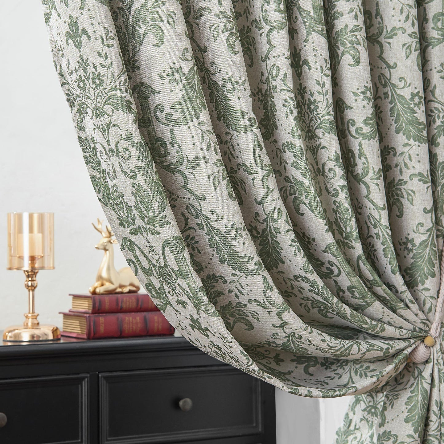 Curtainking Blackout Curtains for Bedroom Thermal Curtains Floral Patterned Living Room Vintage Country Curtain