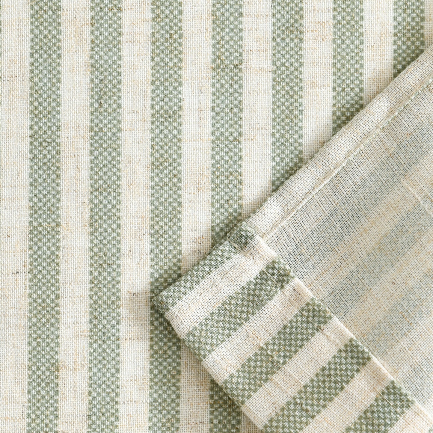 CURTAINKING Kitchen Valance Stripe Pattern Farmhouse Window Valance Linen Window Treatment for Bathroom Rod Pocket 1 Panel