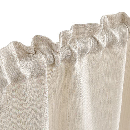 CURTAINKING Kitchen Curtains Linen Textured Cafe Curtains for Bathroom Farmhouse Light Filtering Tier Curtains Rod Pocket 2 Panels