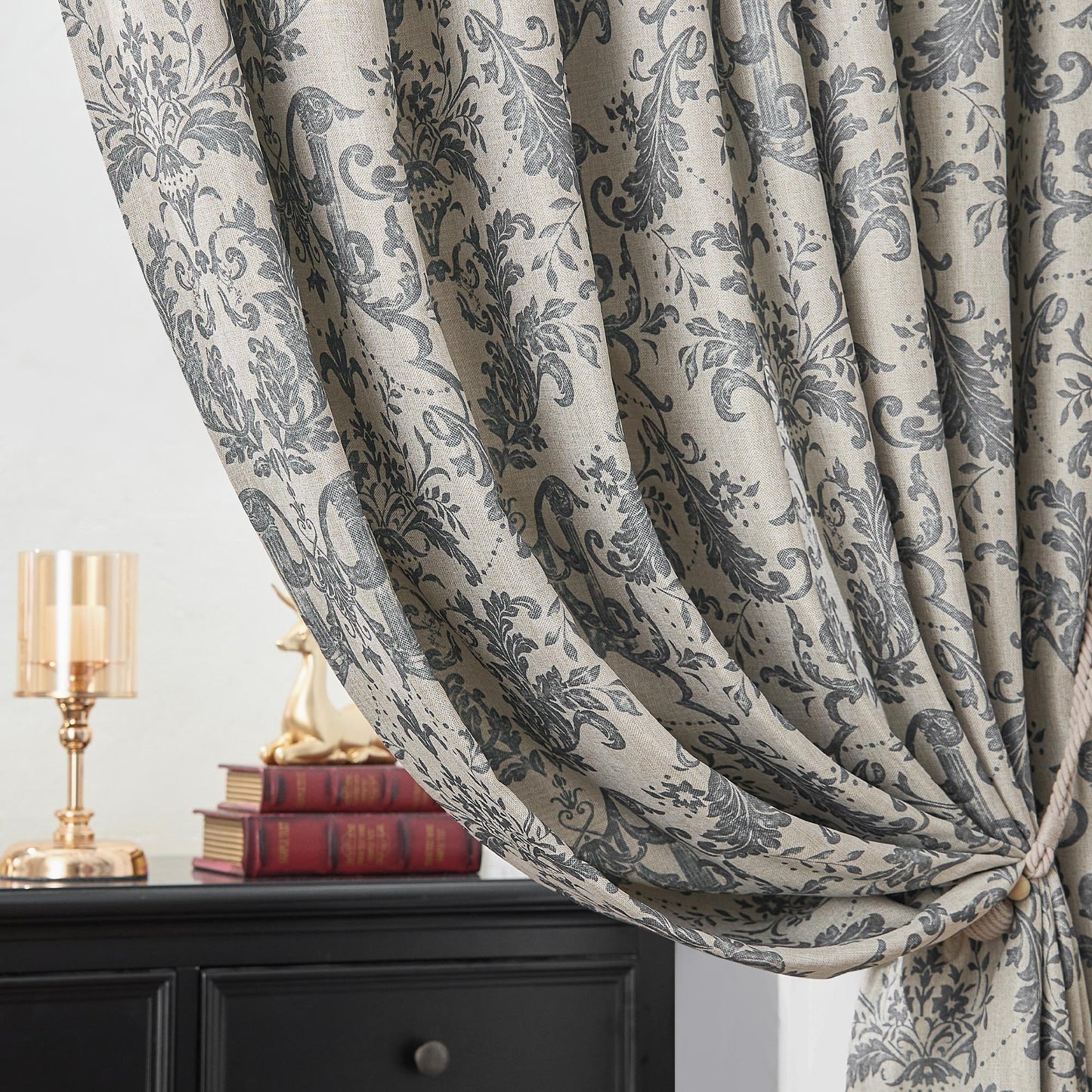 Curtainking Blackout Curtains for Bedroom Thermal Curtains Floral Patterned Living Room Vintage Country Curtain