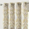 Curtainking 100% Blackout Curtains Damask Medallion Window Curtains for Bedroom Grommet Thermal Insulated Drapes for Living Room Vintage Luxury Window Treatments Set 2 Panels