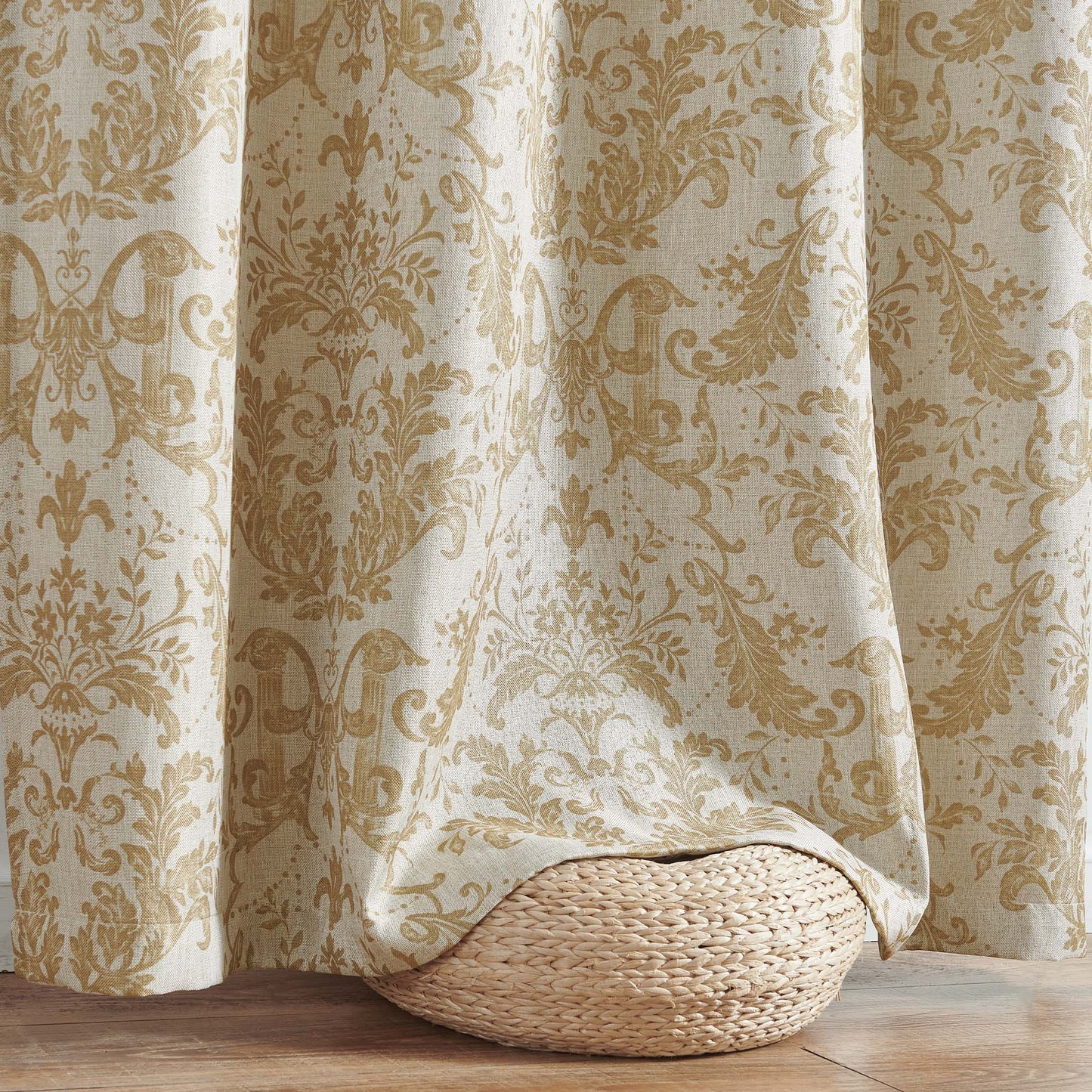 Curtainking Blackout Curtains for Bedroom Thermal Curtains Floral Patterned Living Room Vintage Country Curtain