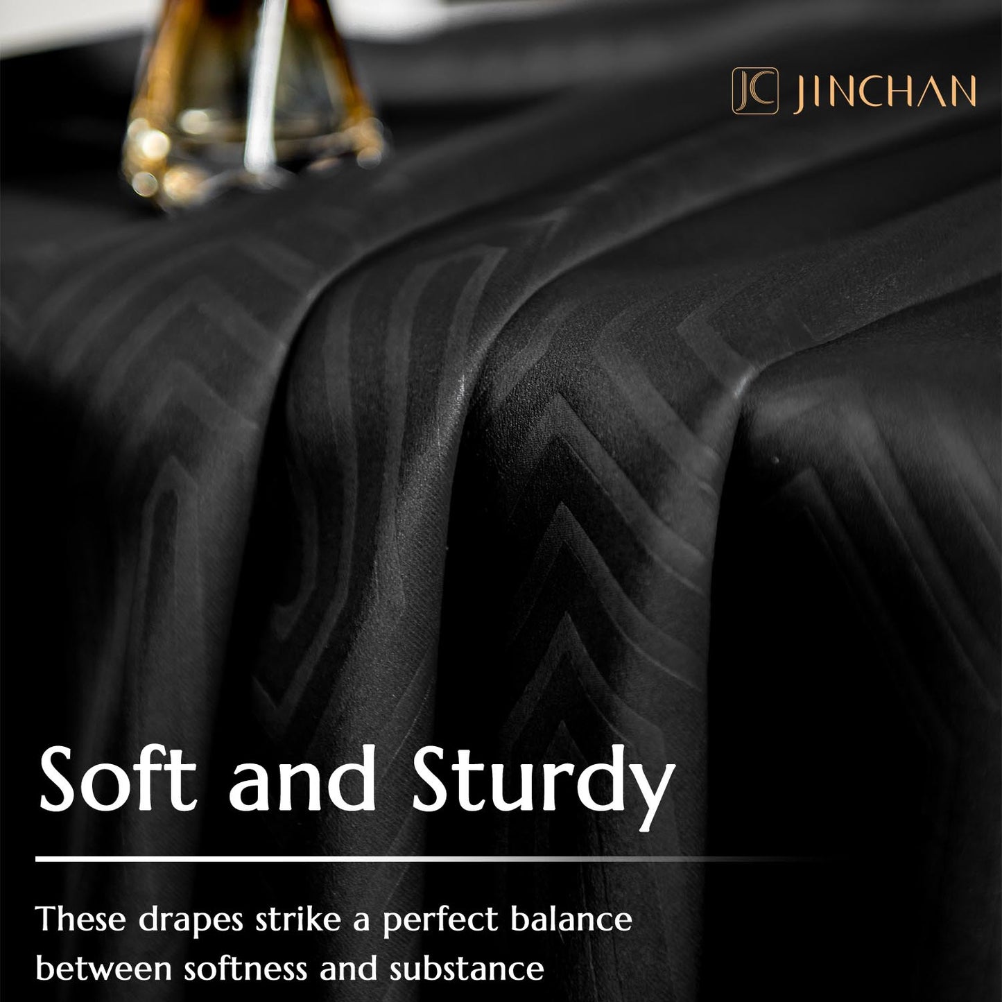 Curtainking Living Room Curtains Embossed Textured Fingerprint Pattern Room Darkening Curtains for Bedroom 2 Panels