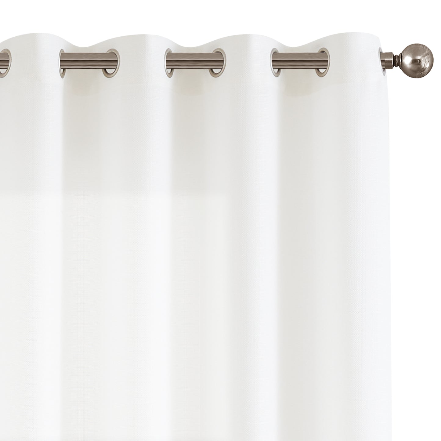 2 Pack Linen Textured Curtains Bedroom Living Room Window Curtain Set Light Filtering Drapes Grommet Top 2 Panels