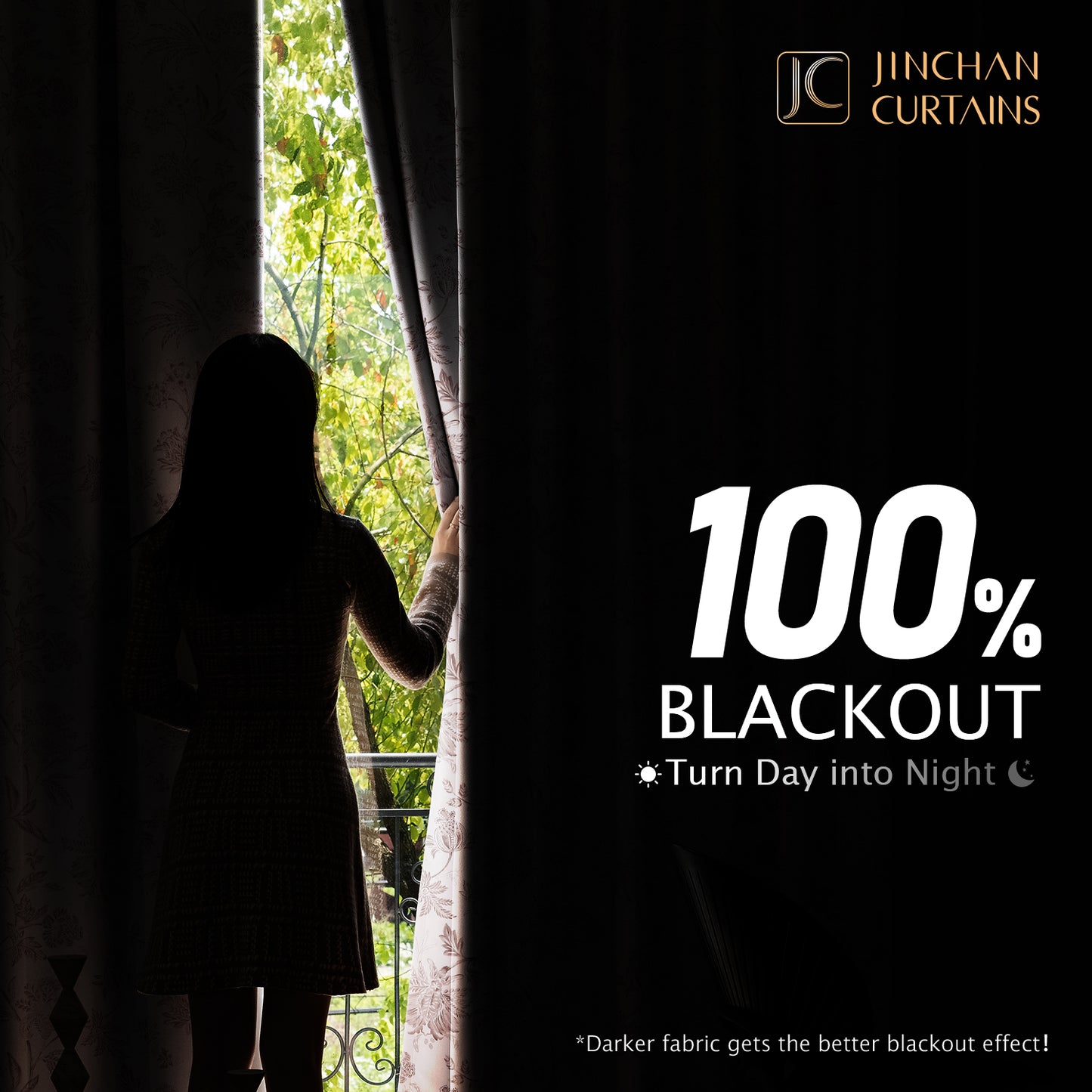 Curtainking Luxury Look Farmhouse Floral Print Rod Pocket Blackout Curtains 2 Panels