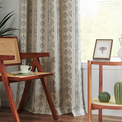 Curtainking Blackout Curtains for Livingroom Bedroom Farmhouse Boho Curtains Geometric Striped Grommet Room Darkening Thermal Insulated Window Drapes 2 Panels