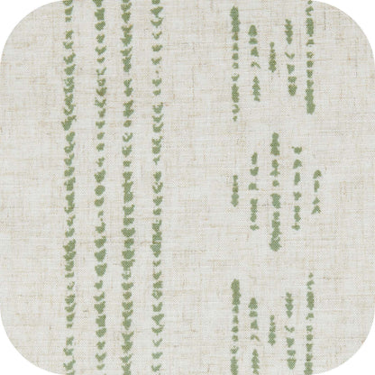 TOPICK Boho Linen Kitchen Curtains ,  Striped Farmhouse Cafe Curtains, Light Filtering Rod Pocket Small Curtains for Kitchen (Set of 2)