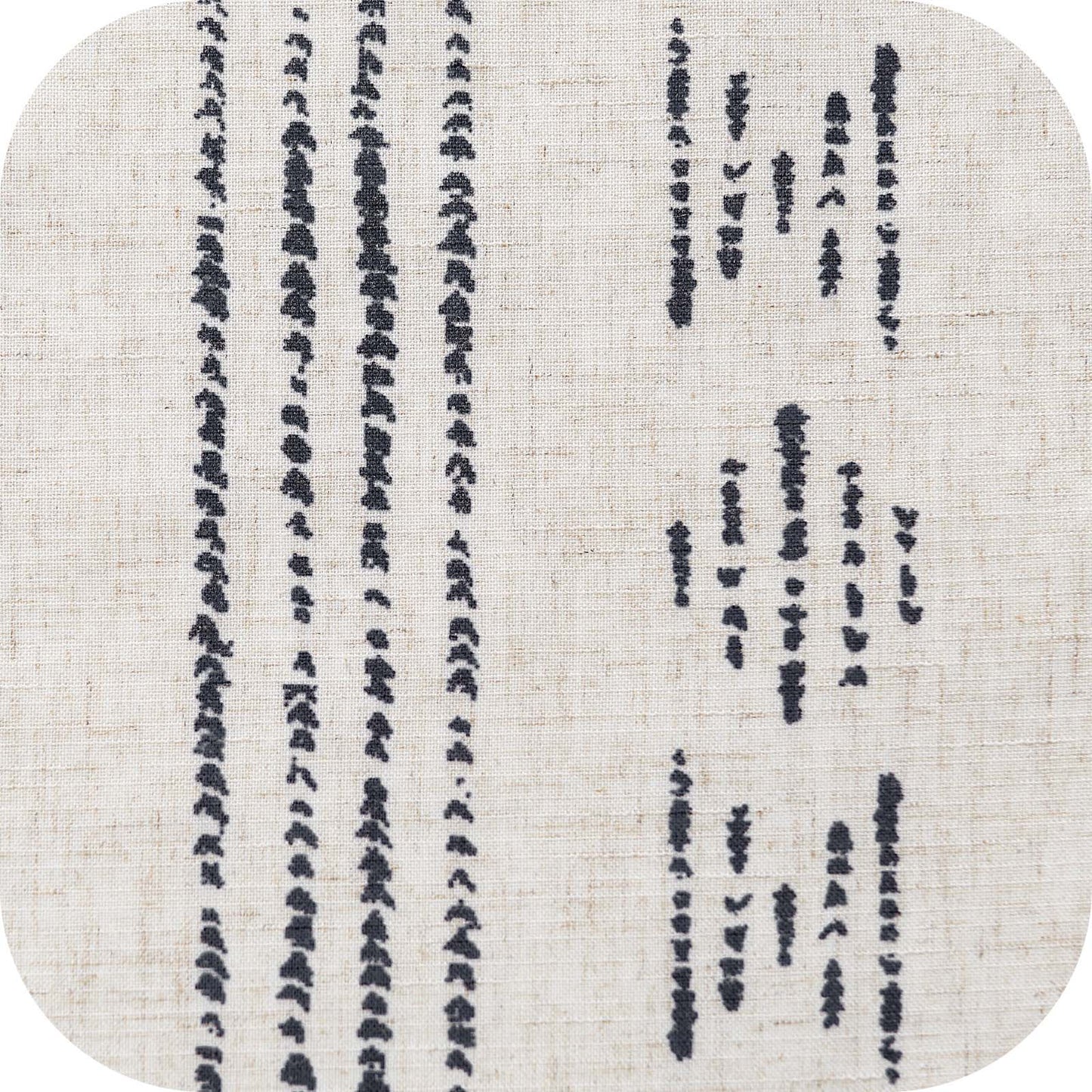 TOPICK Boho Linen Kitchen Curtains ,  Striped Farmhouse Cafe Curtains, Light Filtering Rod Pocket Small Curtains for Kitchen (Set of 2)