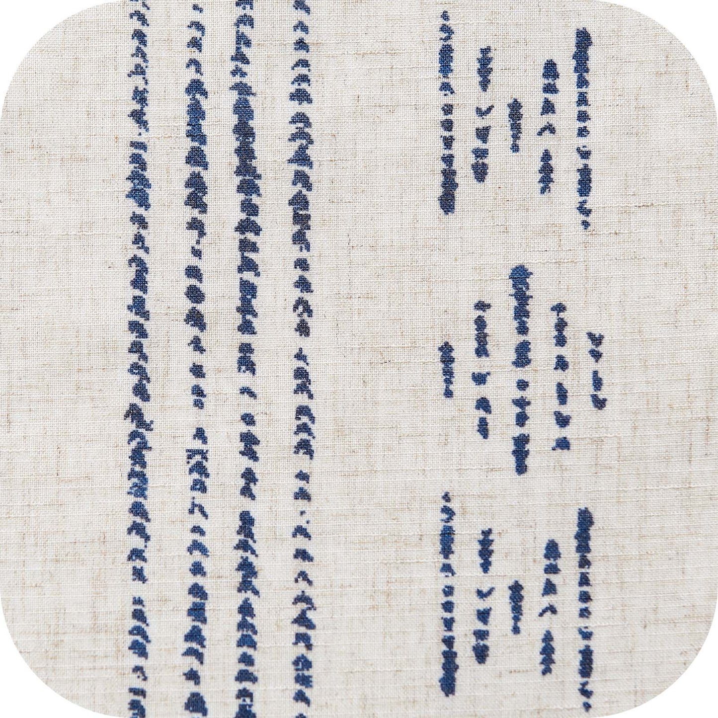 TOPICK Boho Linen Kitchen Curtains ,  Striped Farmhouse Cafe Curtains, Light Filtering Rod Pocket Small Curtains for Kitchen (Set of 2)
