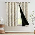 Curtainking 100% Blackout Curtains Damask Medallion Window Curtains for Bedroom Grommet Thermal Insulated Drapes for Living Room Vintage Luxury Window Treatments Set 2 Panels