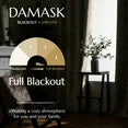 Curtainking 100% Blackout Curtains Damask Medallion Window Curtains for Bedroom Grommet Thermal Insulated Drapes for Living Room Vintage Luxury Window Treatments Set 2 Panels