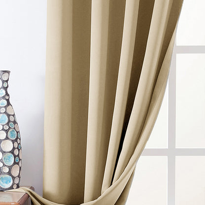 TOPICK Blackout Curtains Solid Grommet Drapes for Kitchen Bedroom Living Room 2 Panels