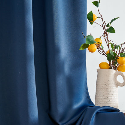 TOPICK Blackout Curtains Solid Grommet Drapes for Kitchen Bedroom Living Room 2 Panels