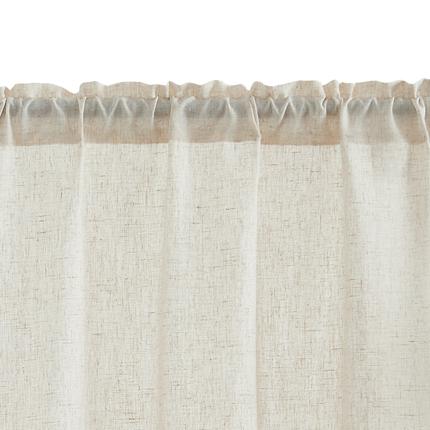 Curtainking Kitchen Curtains and Farmhouse Linen Semi Sheer Cafe Curtains 3-Piece Rod Pocket