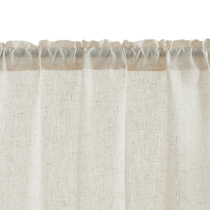 Curtainking Kitchen Curtains and Farmhouse Linen Semi Sheer Cafe Curtains 3-Piece Rod Pocket
