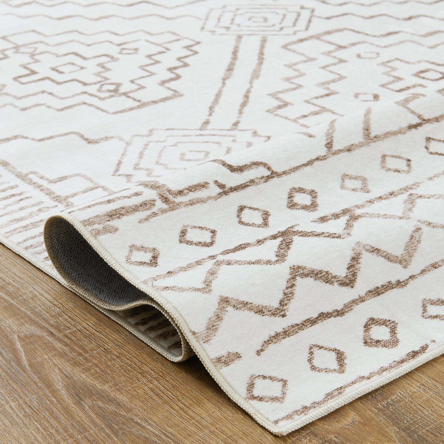 Jinchan Modern Geometric Print Foldable Area Rug