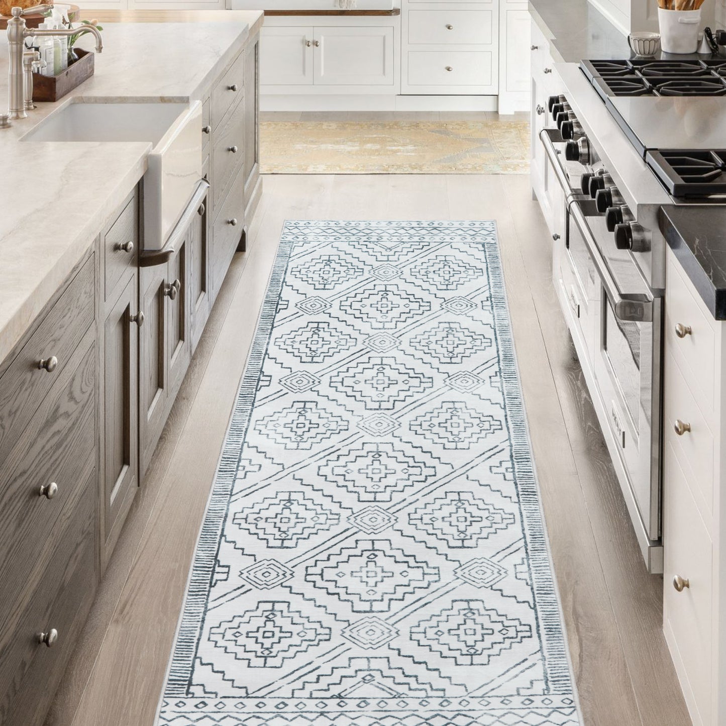 Jinchan Modern Geometric Print Foldable Area Rug